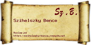Szihelszky Bence névjegykártya